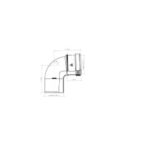 Burgerhout Safe-PP Rookgasbocht 87° 80 mm mof x spie PP wit - Afbeelding 2