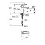 Grohe Eurosmart S-size wastafelmengkraan - Afbeelding 6